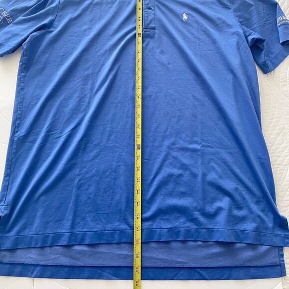 Polo Ralph Lauren Mens Shirt XL Blue Gold Active Performance Crocker Partners - Picture 10 of 11